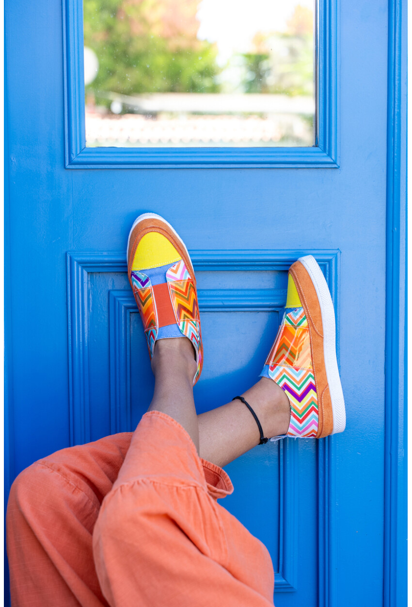 GUKI35 Kadın Multi Günlük Rahat Vegan Rainbow Sneaker