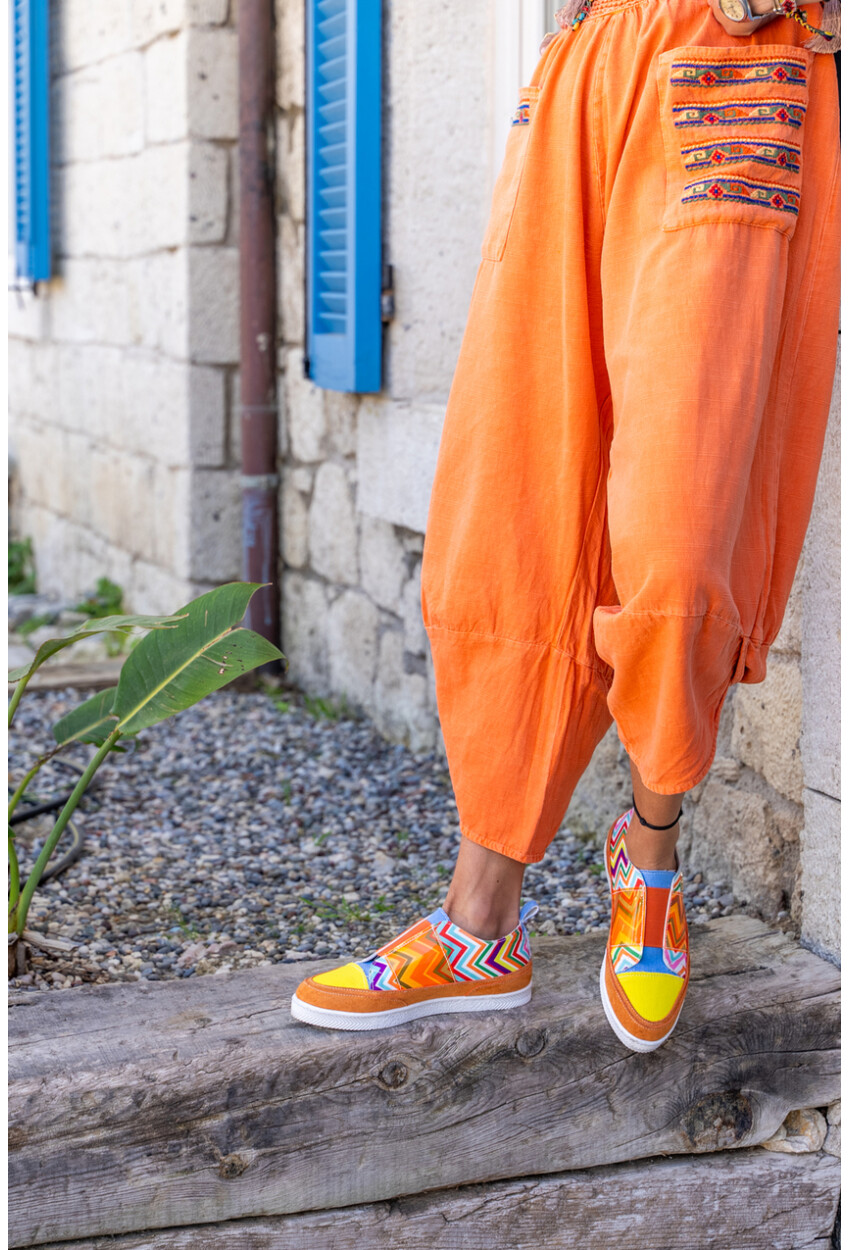GUKI35 Kadın Multi Günlük Rahat Vegan Rainbow Sneaker