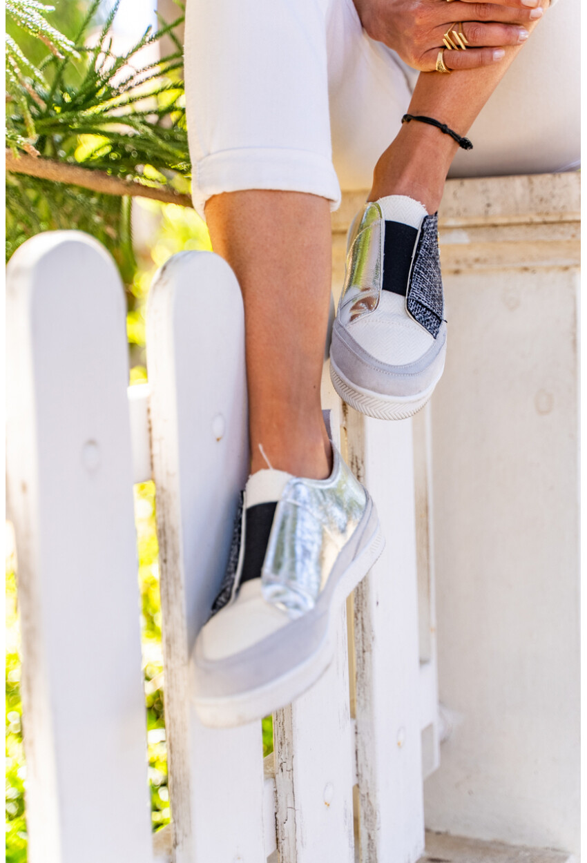 GUKI35 Kadın Siyah-Beyaz Günlük Rahat Vegan Cosmos Sneaker ORIONIS-069