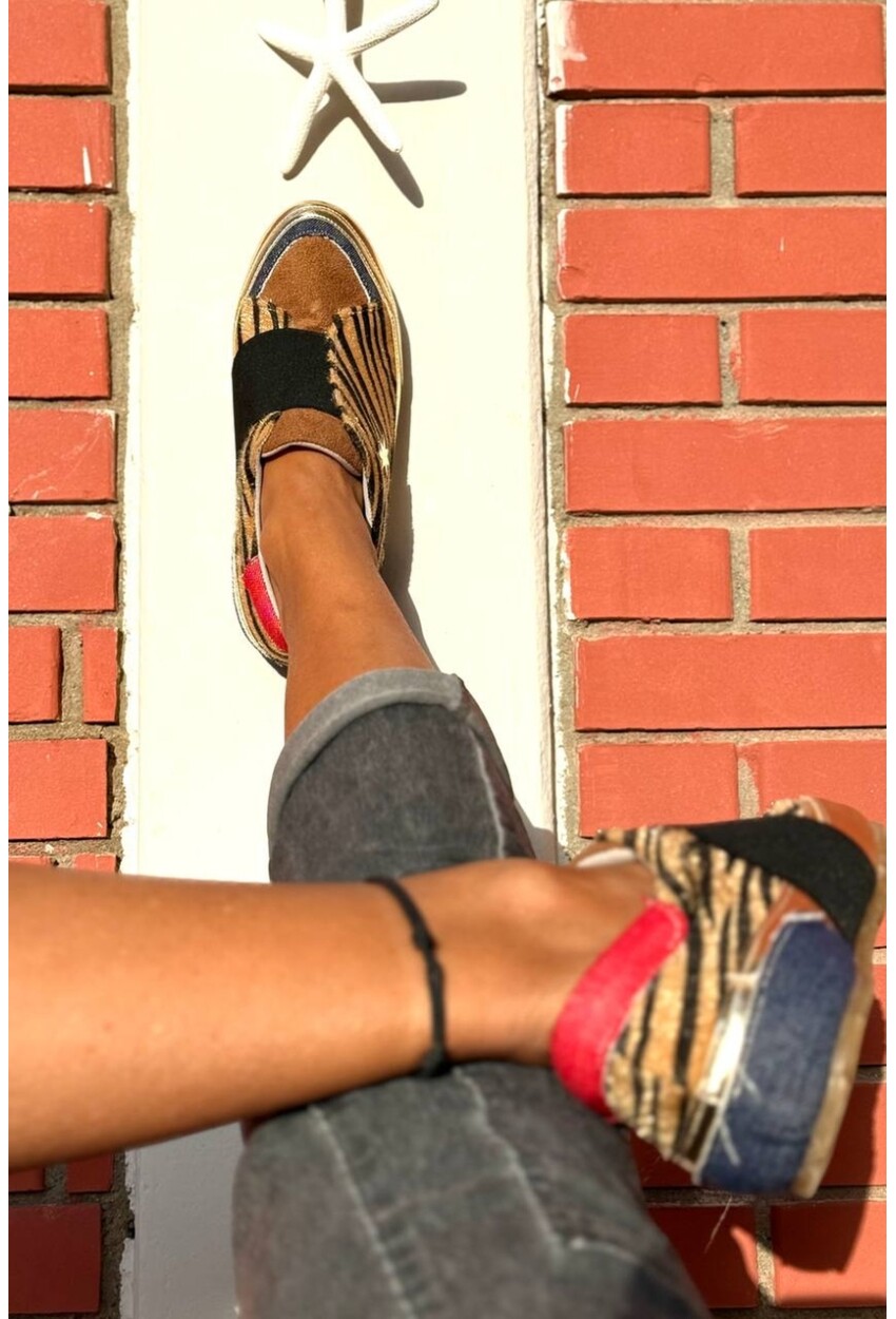 Guki35 Kadın Taba Günlük Rahat Vegan Unique Sneaker