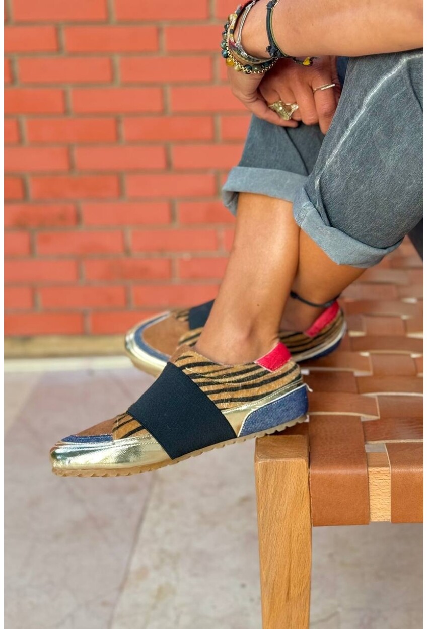 Guki35 Kadın Taba Günlük Rahat Vegan Unique Sneaker