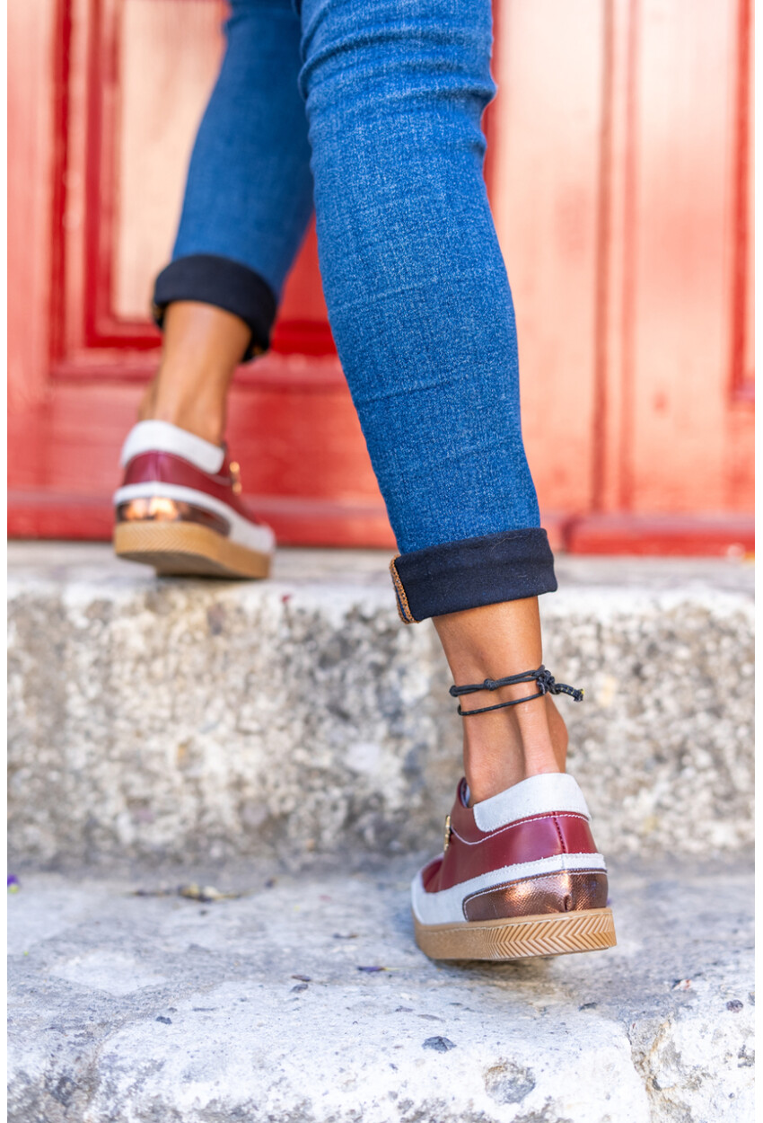 Guki35 Kadın Bordo Günlük Rahat Vegan Lotus Sneaker Gk-Spica052