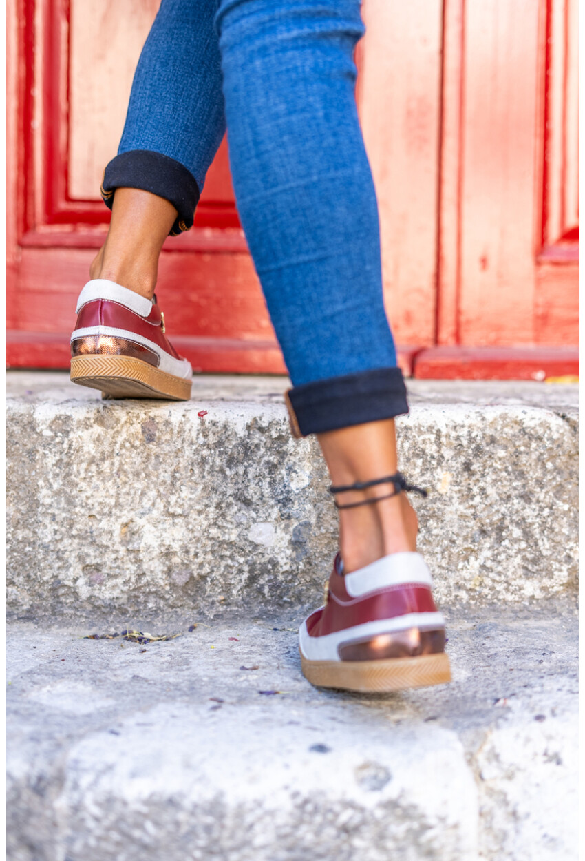 Guki35 Kadın Bordo Günlük Rahat Vegan Lotus Sneaker Gk-Spica052