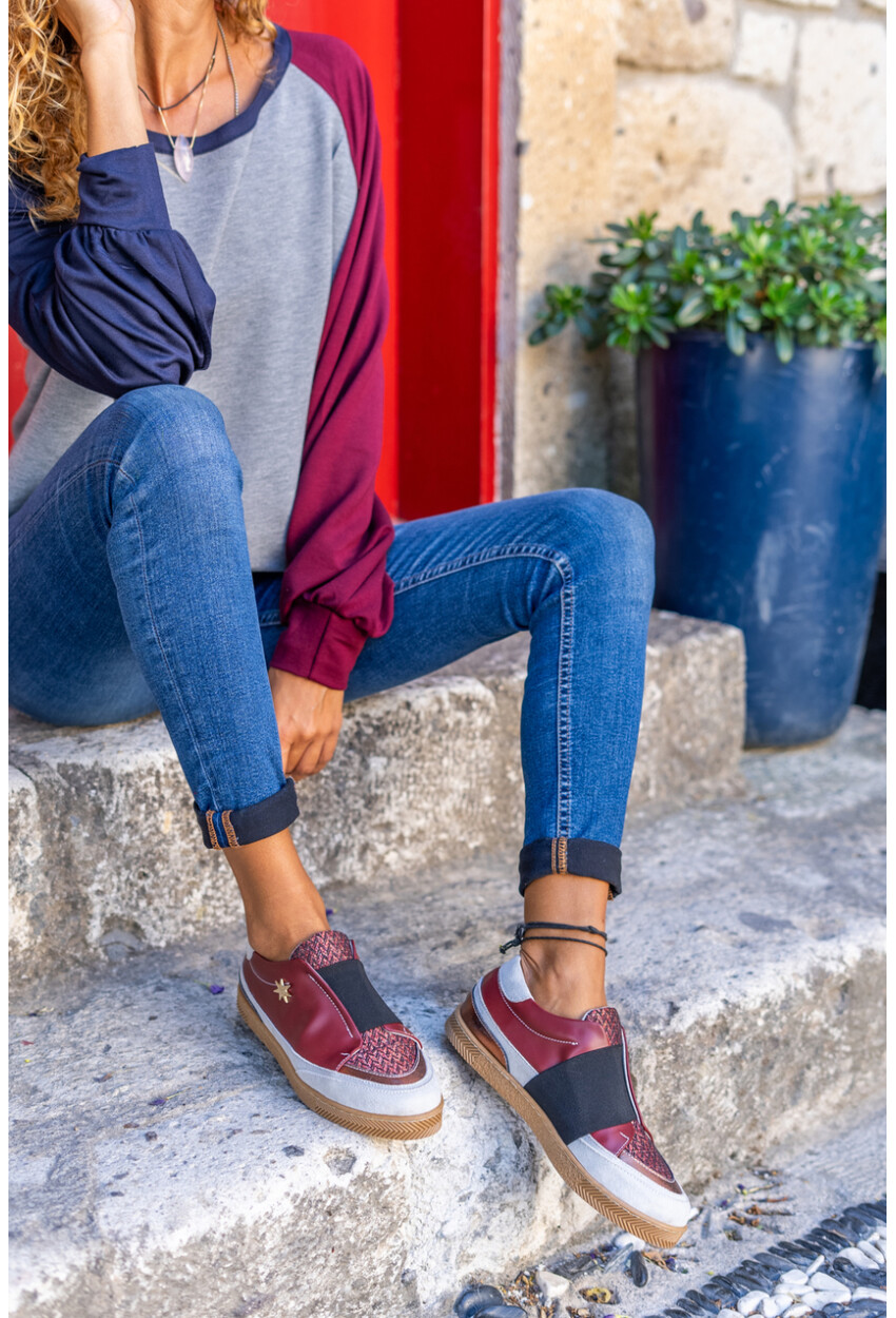 Guki35 Kadın Bordo Günlük Rahat Vegan Lotus Sneaker Gk-Spica052