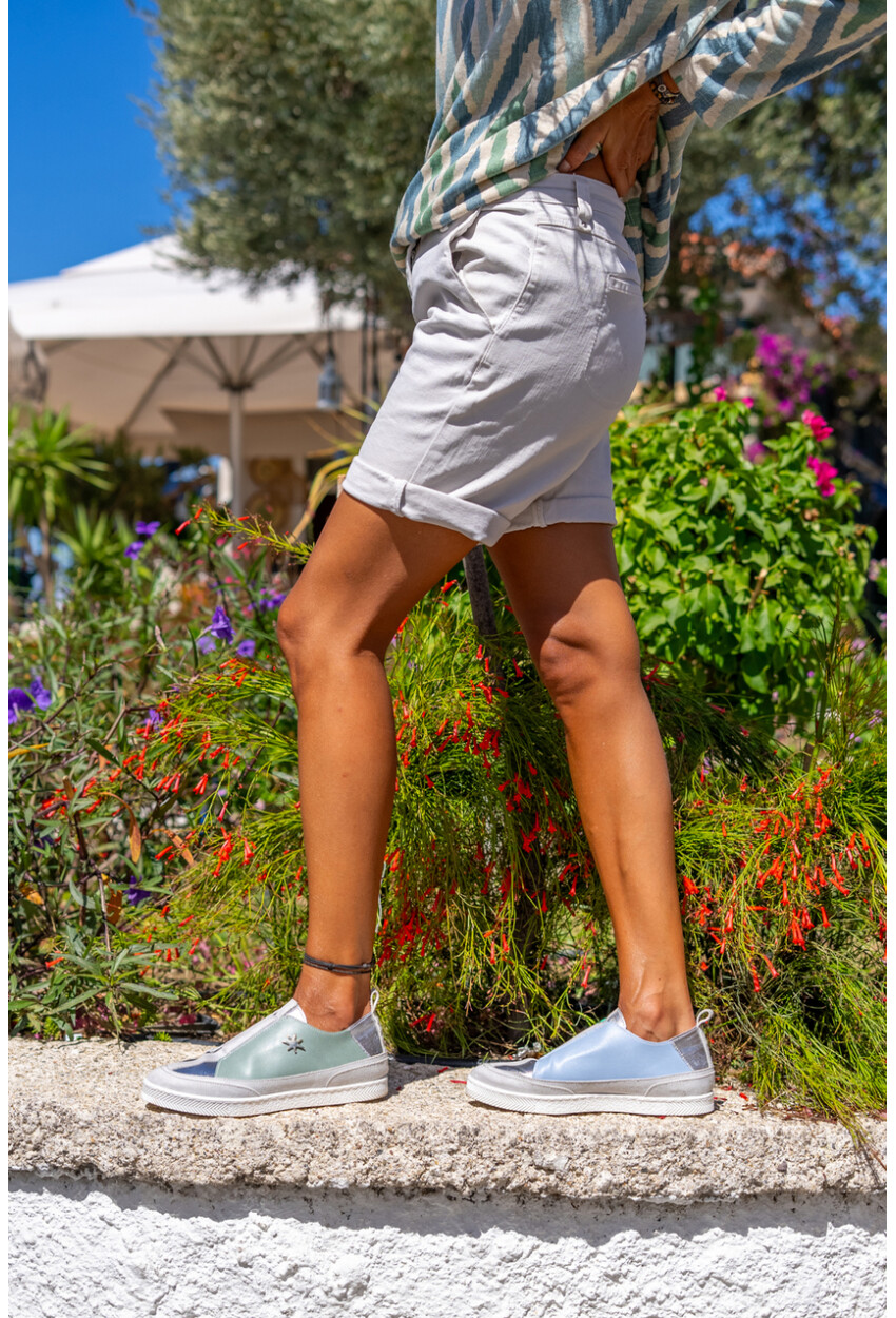 Guki35 Kadın Mavi-Yeşil Günlük Rahat Vegan İmagination Sneaker Gk-Rigel050