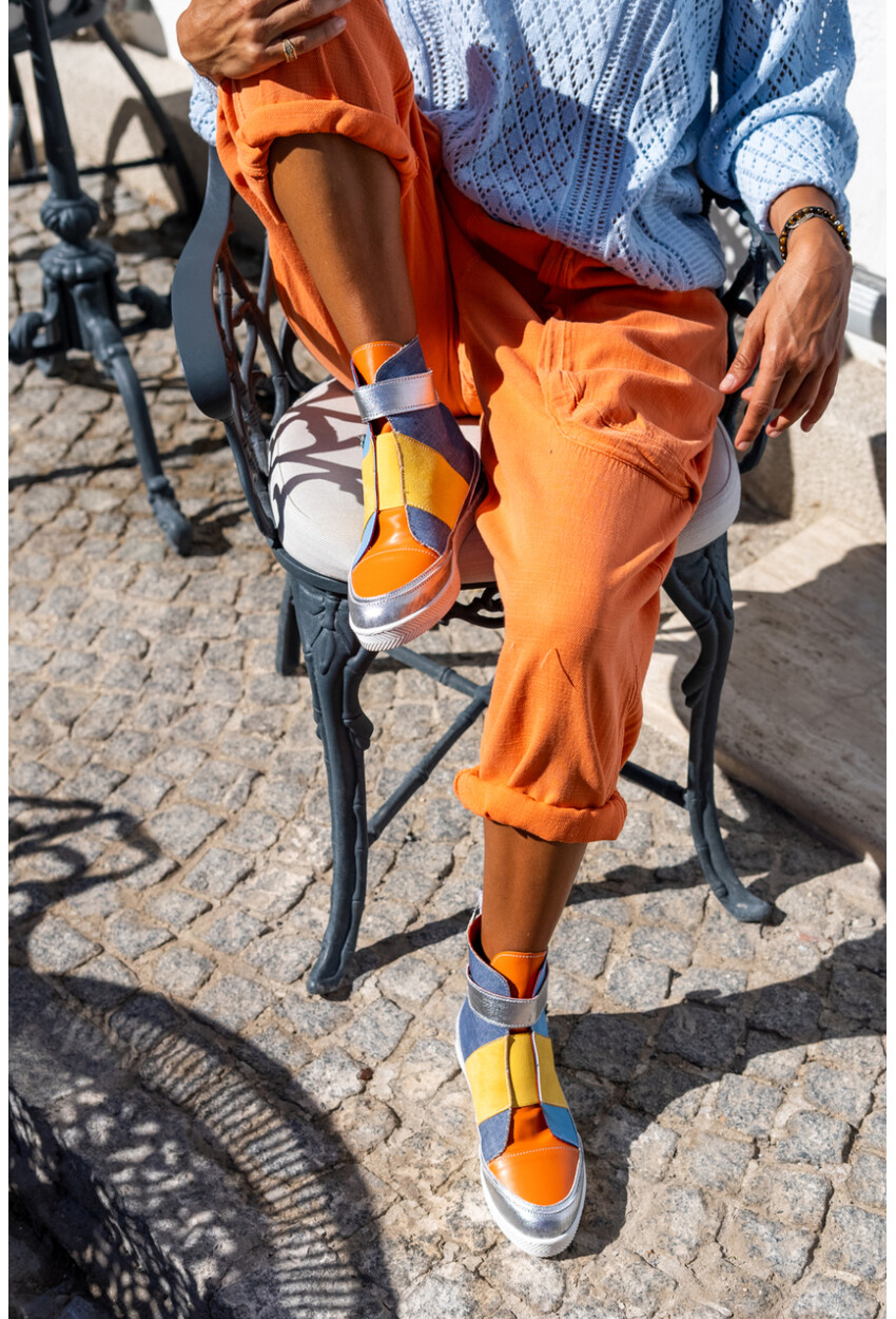 Guki35 Kadın Multi Günlük Rahat Vegan Adventure High Top Sneaker Gk-Leporis033