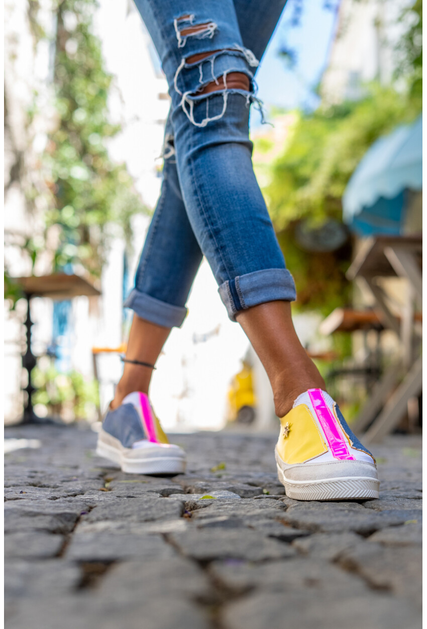 Guki35 Kadın Multi Günlük Rahat Vegan Cheerful Sneaker Gk-Rigel048