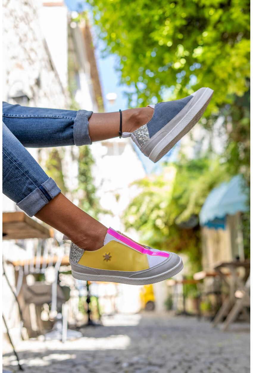 Guki35 Kadın Multi Günlük Rahat Vegan Cheerful Sneaker Gk-Rigel048