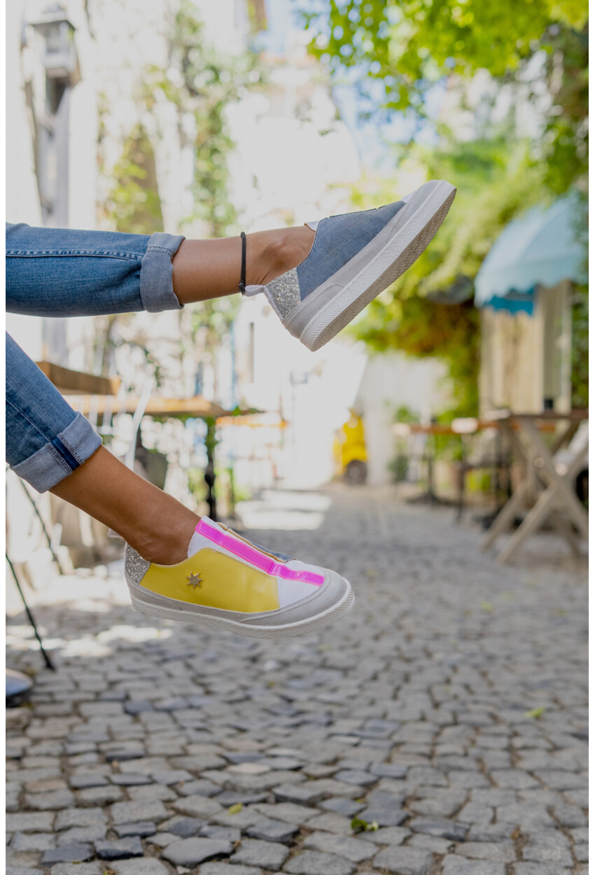 Guki35 Kadın Multi Günlük Rahat Vegan Cheerful Sneaker Gk-Rigel048