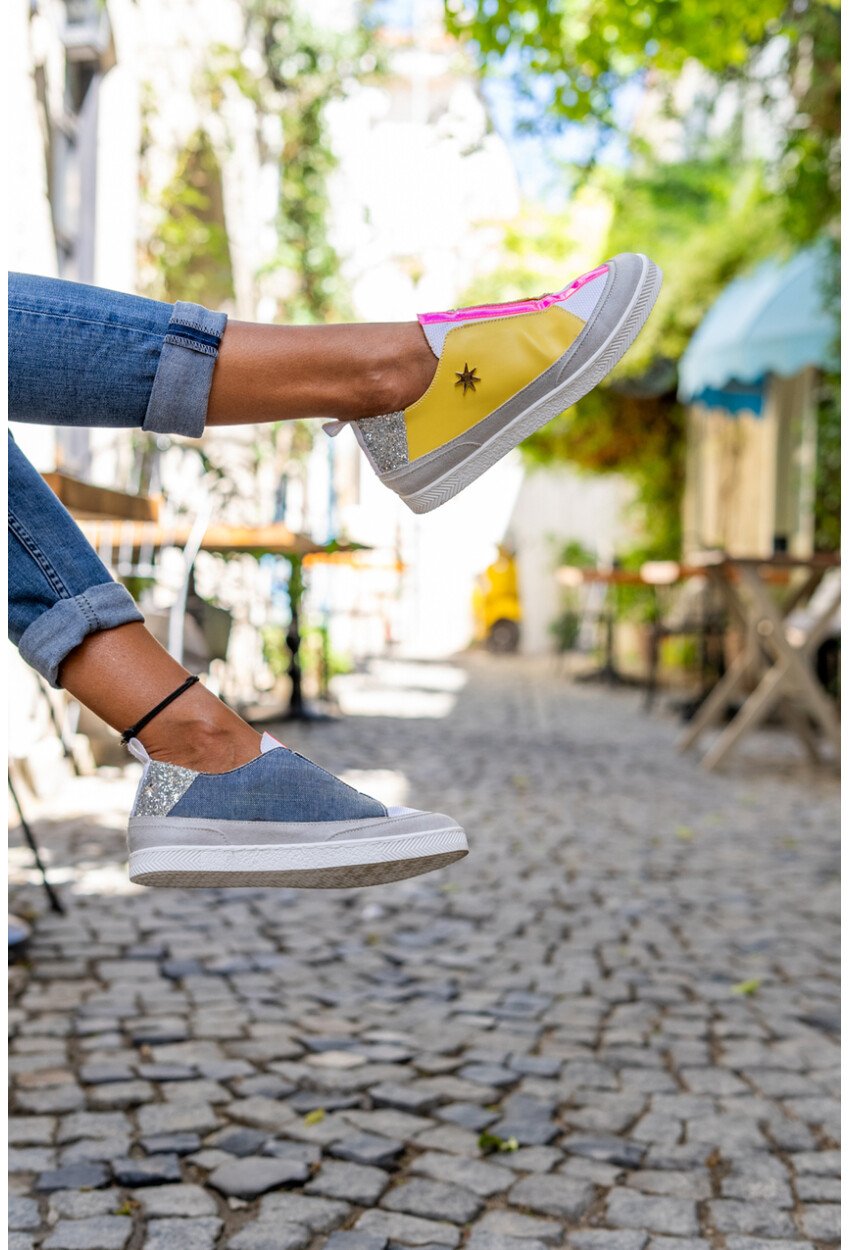 Guki35 Kadın Multi Günlük Rahat Vegan Cheerful Sneaker Gk-Rigel048