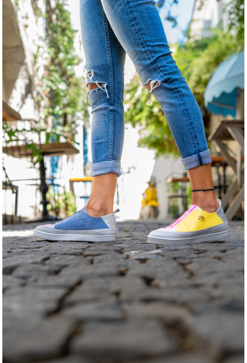 Guki35 Kadın Multi Günlük Rahat Vegan Cheerful Sneaker Gk-Rigel048