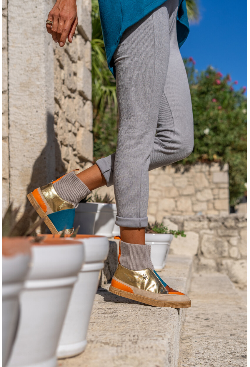 Guki35 Kadın Multi Günlük Rahat Vegan Color High Top Sneaker Gk-Venüs057