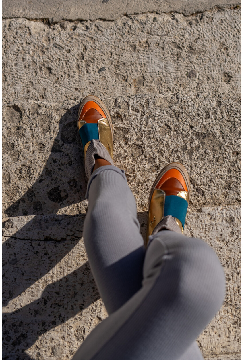 Guki35 Kadın Multi Günlük Rahat Vegan Color High Top Sneaker Gk-Venüs057