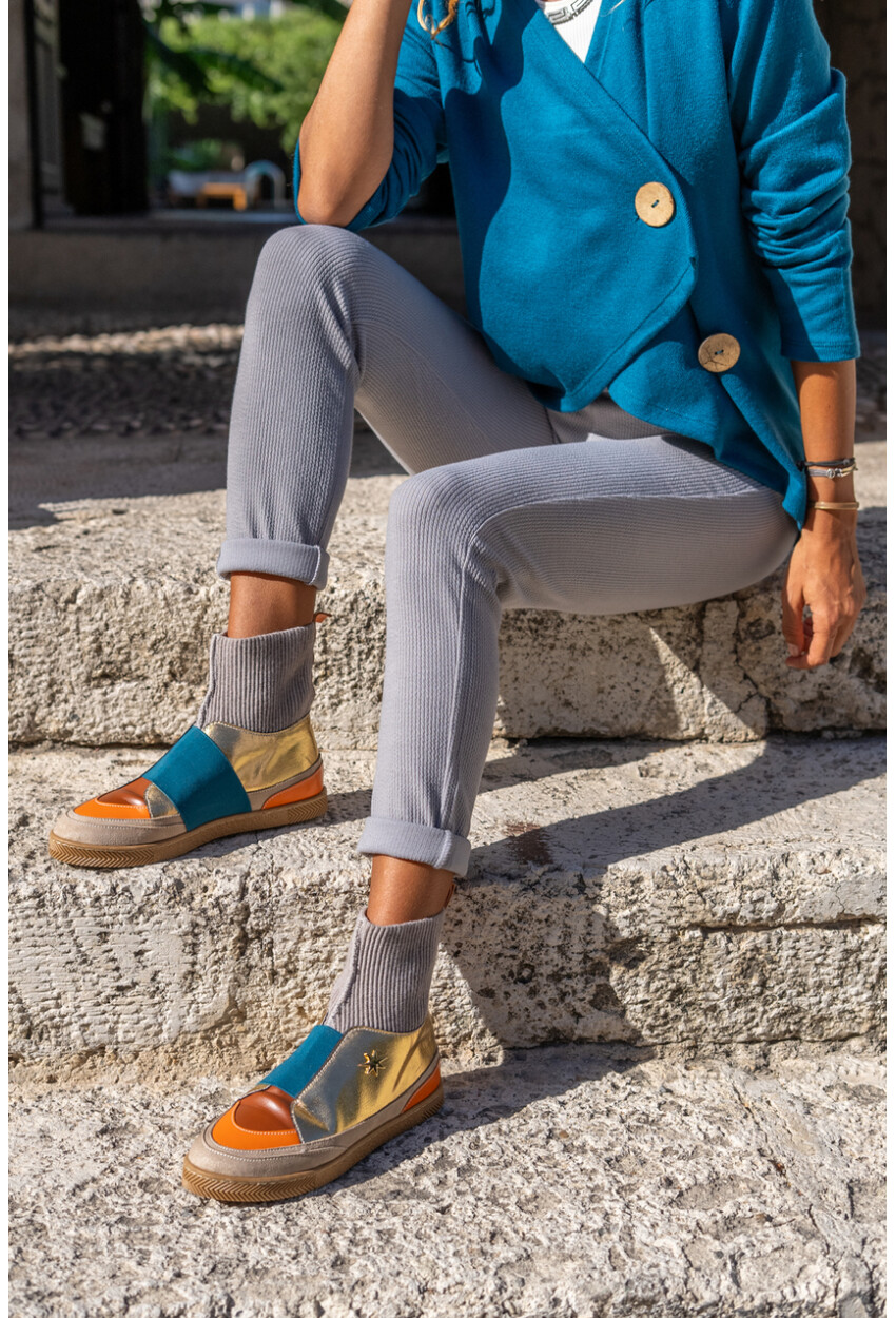 Guki35 Kadın Multi Günlük Rahat Vegan Color High Top Sneaker Gk-Venüs057