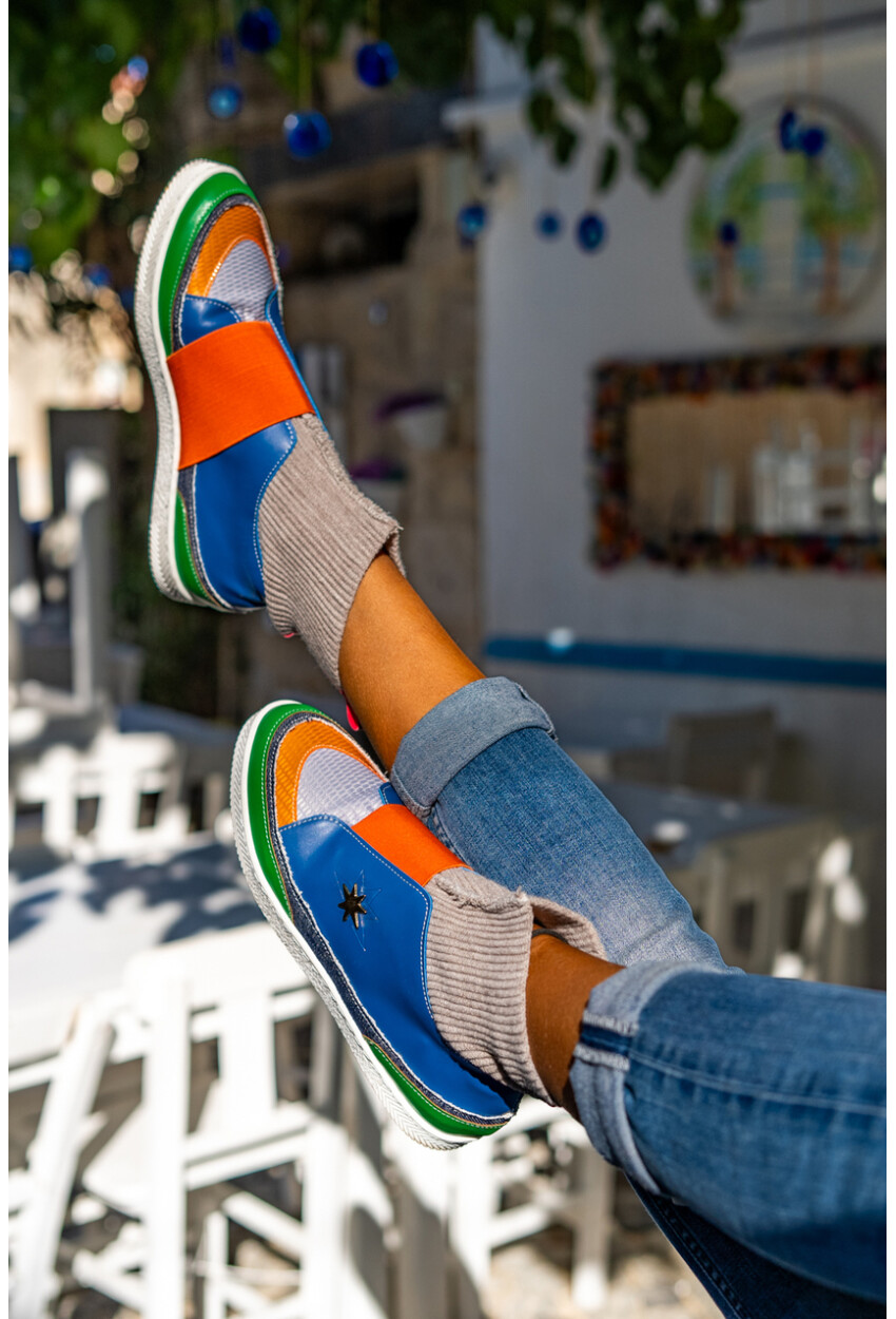 Guki35 Kadın Multi Günlük Rahat Vegan Enthusiasm High Top Sneaker Gk-Venüs062