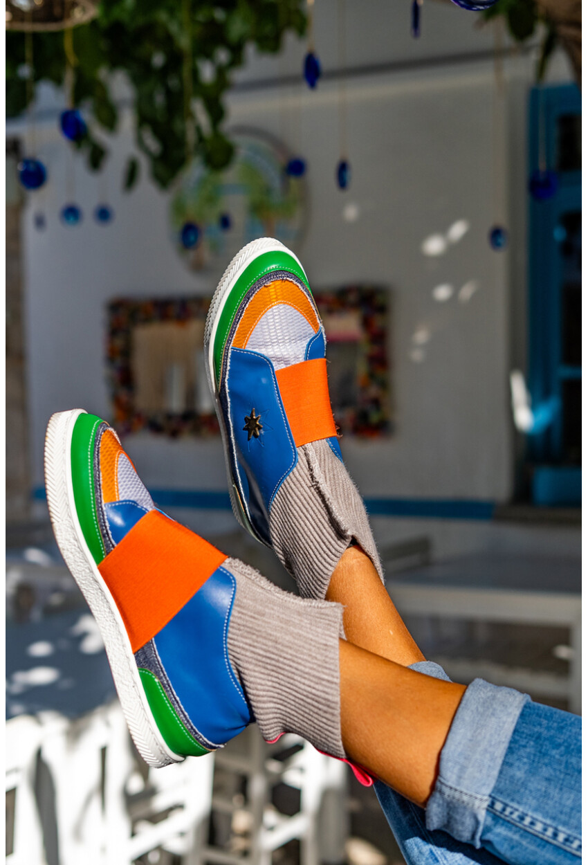 Guki35 Kadın Multi Günlük Rahat Vegan Enthusiasm High Top Sneaker Gk-Venüs062