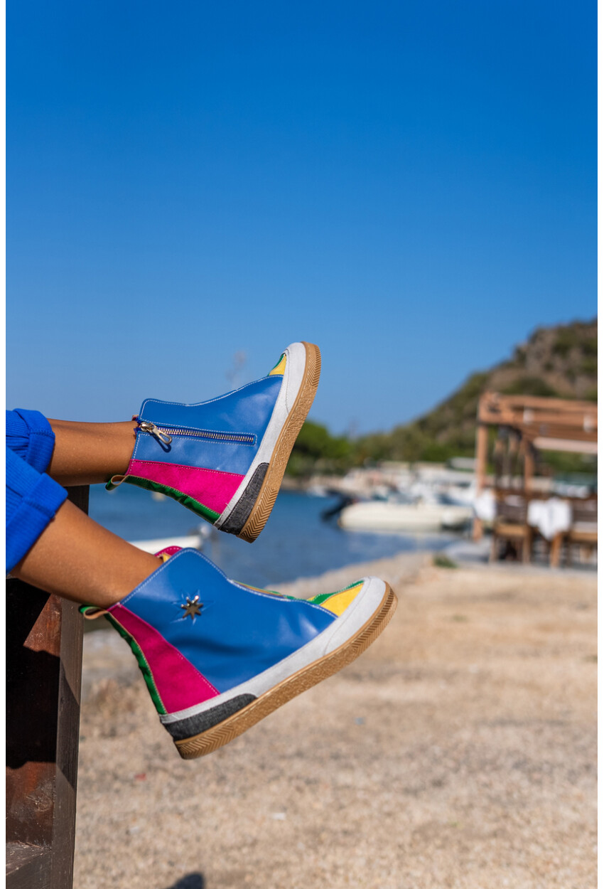 Guki35 Kadın Multi Günlük Rahat Vegan Free High Top Sneaker Gk-Earendel063