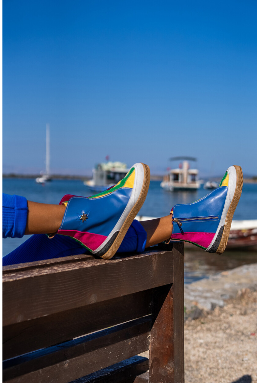 Guki35 Kadın Multi Günlük Rahat Vegan Free High Top Sneaker Gk-Earendel063