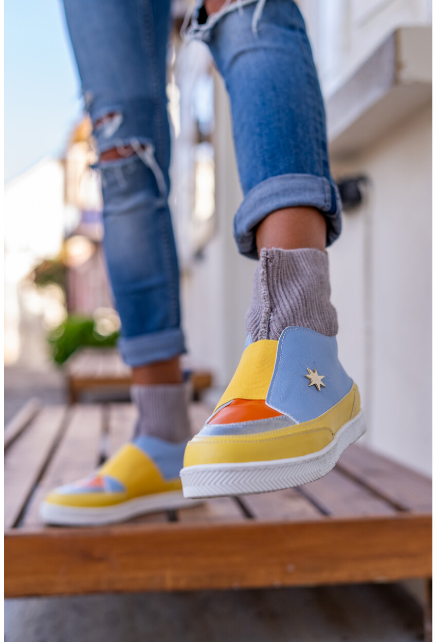 Guki35 Kadın Multi Günlük Rahat Vegan Liveful High Top Sneaker Gk-Venüs060