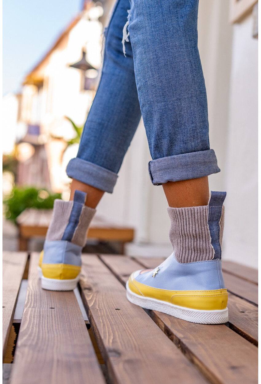 Guki35 Kadın Multi Günlük Rahat Vegan Liveful High Top Sneaker Gk-Venüs060