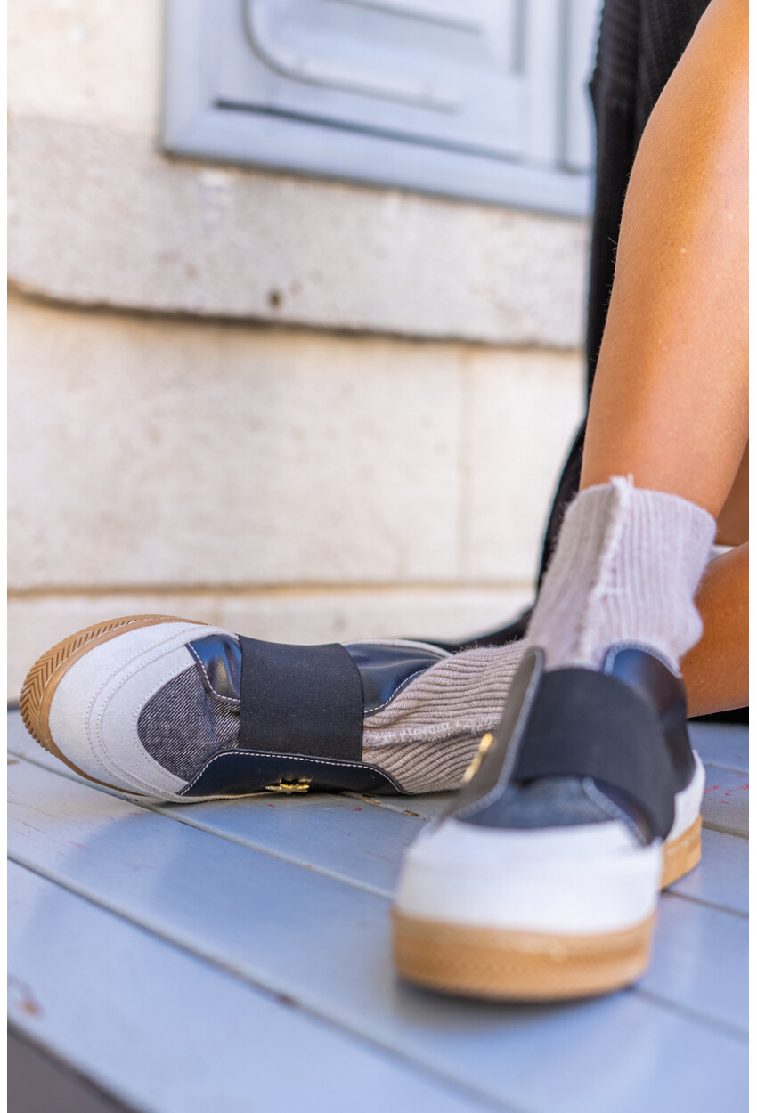 Guki35 Kadın Siyah-Gri Günlük Rahat Vegan Good İdea High Top Sneaker Gk-Venüs058