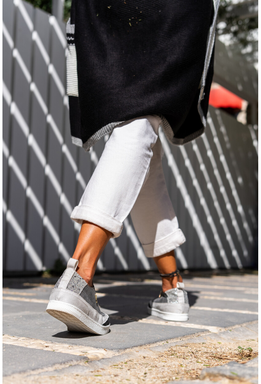 Guki35 Kadın Siyah-Gri Günlük Rahat Vegan Movement Sneaker