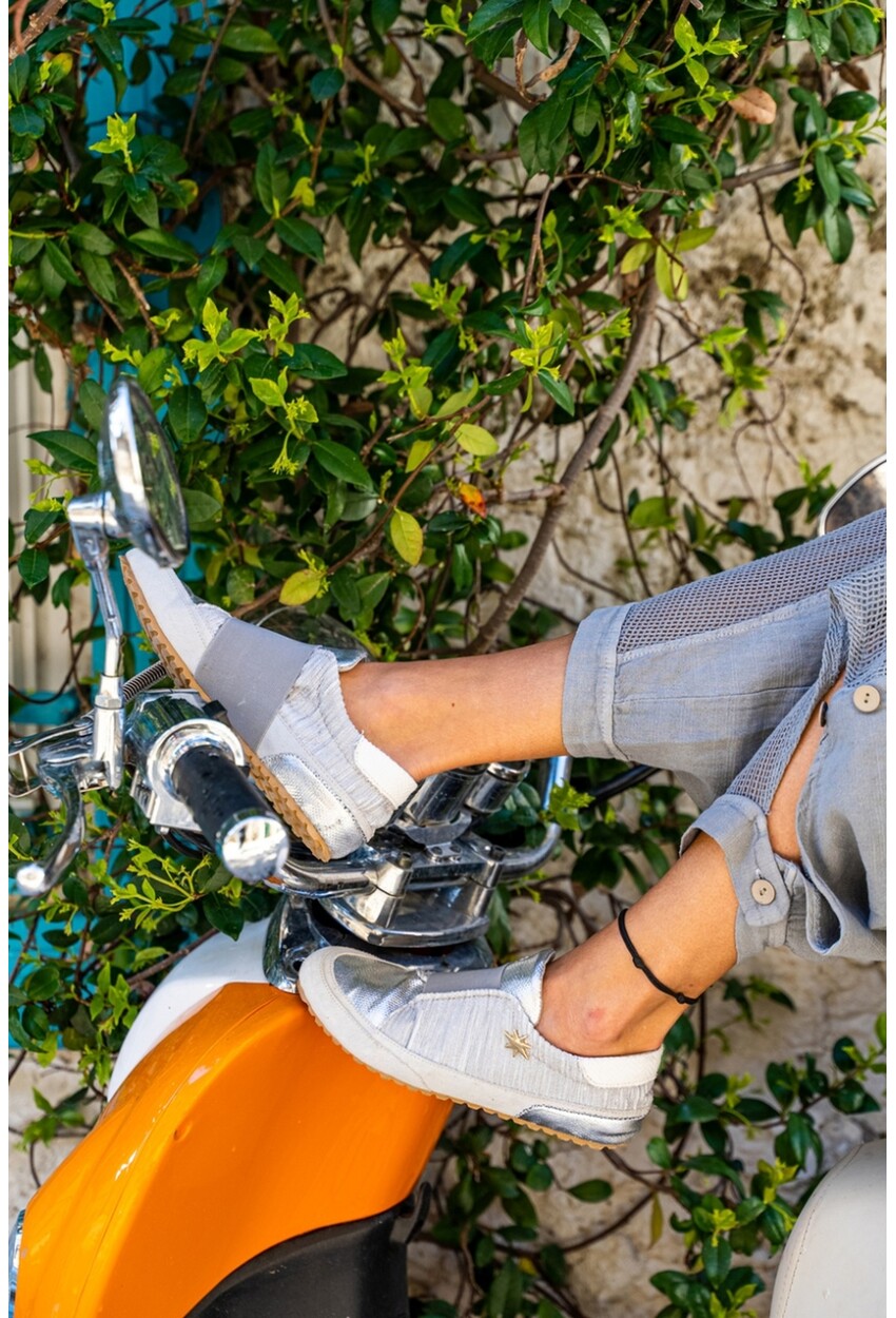 Guki35 Kadın Gri Günlük Rahat Vegan Rain Sneaker