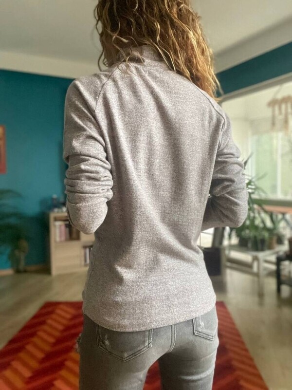Kadın Pudra Balıkçı Yaka Düğme Detaylı Yumuşak Dokulu Kazak GK-BST3012
