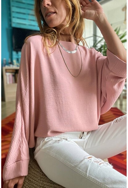 Kadın Pudra Airobin Bluz Bst2943