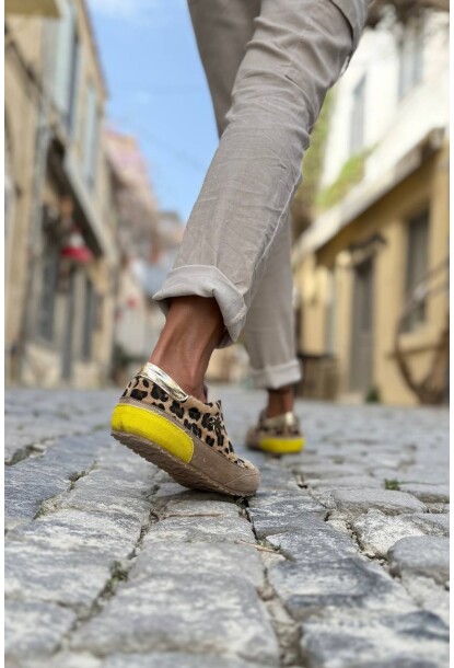 Guki35 Kadın Bej Günlük Rahat Vegan Special Sneaker