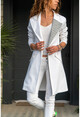 Womens White Collar Garnish Boyfriend Jacket GK-BSTN2796