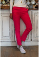 Womens Fuchsia Pocket Pile Cuffed Trousers BST2096