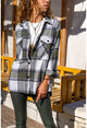 Womens Khaki Lumberjack Thick Jacket Shirt GK-AYN1799