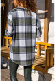 Womens Khaki Lumberjack Thick Jacket Shirt GK-AYN1799