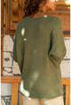 Womens Khaki Bat Sleeve Thessaloniki Thin Knitted Sweater GK-CCK1114