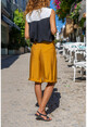 Womens Mustard Pocket Linen Double Leg Linen Bermuda Shorts BST2912