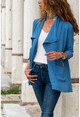 Womens Indigo Pocket Shawl Collar Jacket GK-BST2822