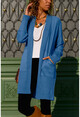 Womens Indigo Double Pocket Cardigan GK-CCK74000