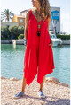 Womens Red Strap Asymmetrical Wide Cut Jumpsuit BSTH5002