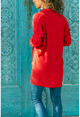 Womens Red Double Pocket Cardigan GK-CCK74000