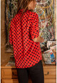 Womens Red Polka Dot Satin Shirt BST30kT4011-1160