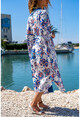 Kadın Lacivert Garnili Uzun Salaş Kimono BST3156