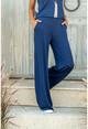 Womens Navy Blue Loose Threesome Suit GK-BST2941