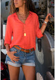 Womens Coral Dobby Soft Flowy Shirt GK-AYN1821