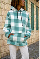 Womens Mint Fleece Hooded Oversize Sweatshirt GK-GG354