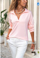 Womens Powder Polo Neck Blouse GK-BST2940