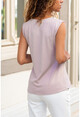 Womens Powder Soft Textured V-Neck Blouse GK-BST2892