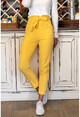 Kadın Sarı Kendinden Kemerli Havuç Pantolon BST2093