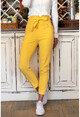 Womens Yellow Self Belt Carrot Trousers BST2093