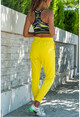 Womens Yellow Wide Elastic Loose Sweatpants GK-YS208